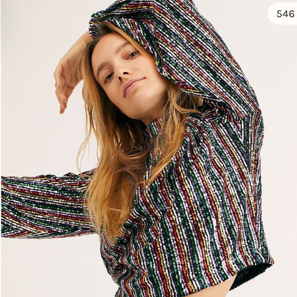 FREE PEOPLE MIDNIGHT CITY TOP - Picture 3 of 3